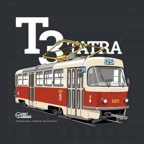 Pánské tričko s potiskem tramvaje Tatra T3: 2